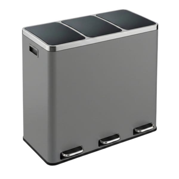 bote rectangular de acero inoxidable