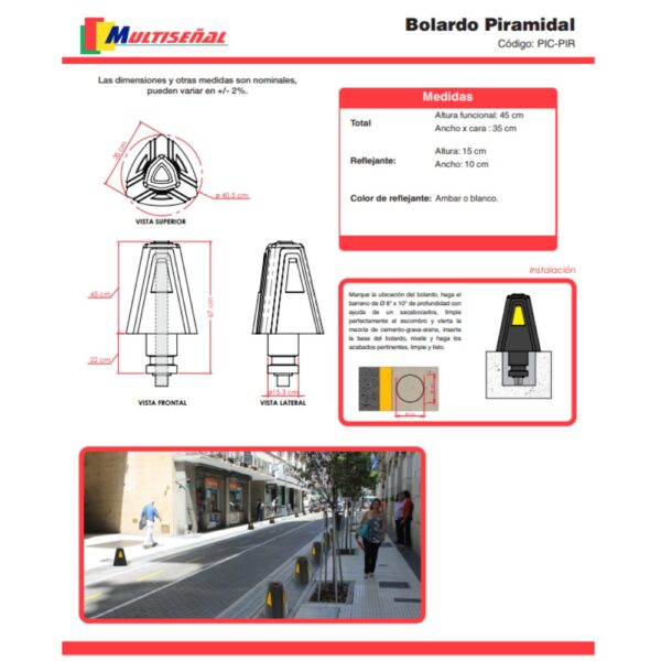 Bolardo Piramidal