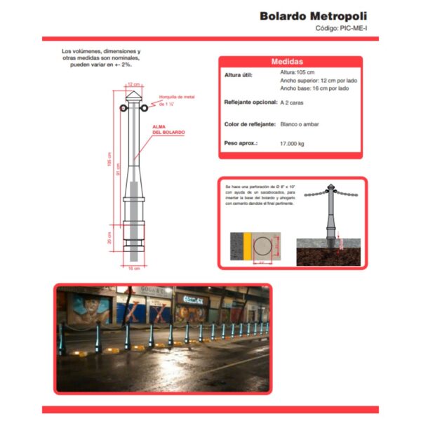 Bolardo METROPOLI