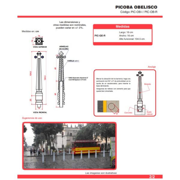 Bolardo OBELISCO (ROTOMOLDEO)
