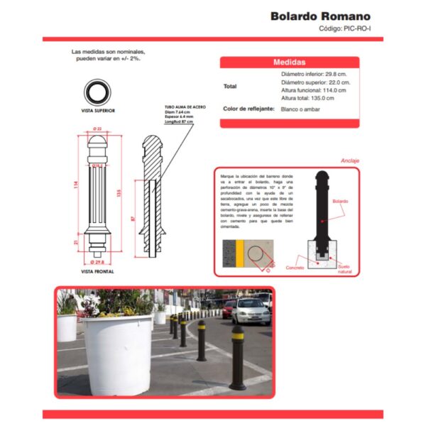 Bolardo ROMANO (INTRUSIÓN)