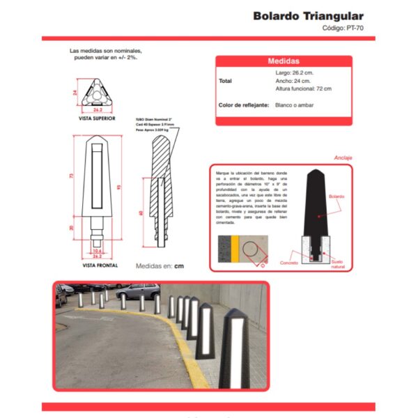 Bolardo Triangular